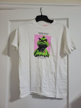 Golf Wang Grinch Graphic Tee in White with Neon Green & Pink